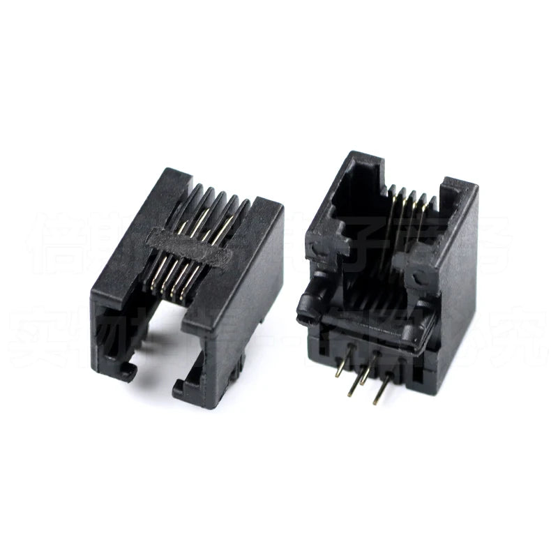 5/10pcs RJ11 Socket Curved Pin 95001 6P6C 6P4C 4P4C 8P8C Seat Phone Jack Female Head Socke Telephone Connector