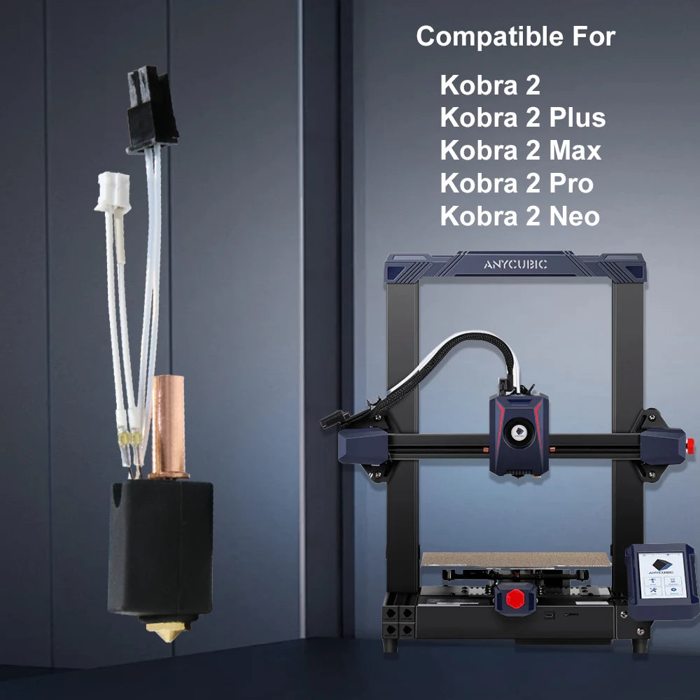 Upgrades for Anycubic Kobra 2 Hotend Kit Thermistor Heater Cartridge 0.4mm Print Hot End for Kobra2 Plus Neo Kobra 2 3D Printer