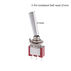 Toggle Switch 3Pin 3/2 Position Self-locking/Self-resetting ON OFF ON DPDT SPST DPST 5A 125VAC 2A 250VAC Latching Flat Handle