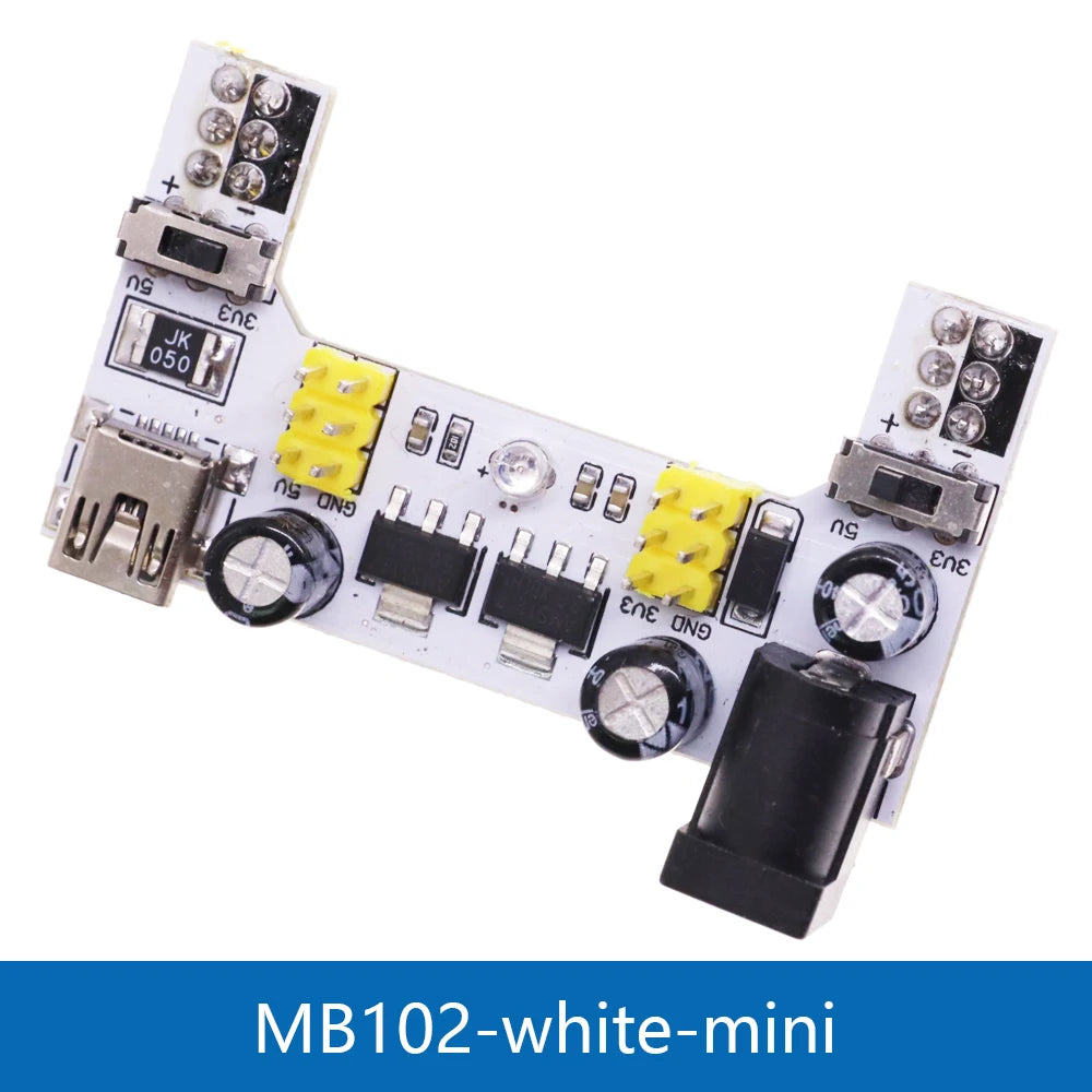 3.3V/5V MB-102 Breadboard power module+ 400 830 points Solderless Prototype Bread board kit +65 Flexible jumper wire
