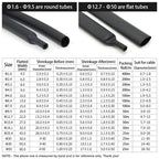 3:1 Black Dual Wall Heat Shrink Tube with Glue Dia.1.6mm - 50mm Polyolefin Insulated Wire Wrap Heat-shrinkable Sleeve For Cables