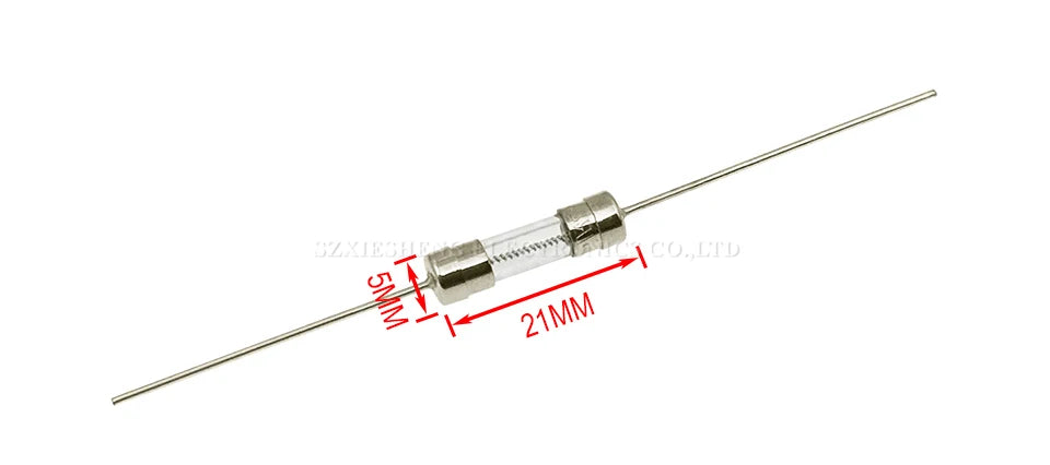 10PCS 5*20MM Fast Blow/Slow-Blow Glass Tube Fuse with Lead Wires 0.5A 1A 2A 3A 4A 5A 6A 7A 8A 10A 12A 15A 20A 30A 250V