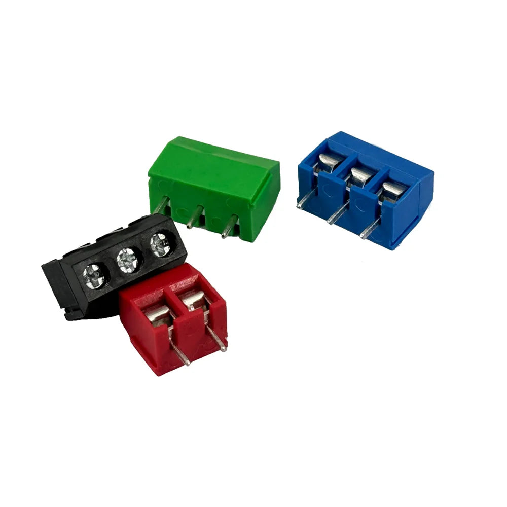 10pcs KF301 KF306 Screw Type Terminal Block 5.0/5.08mm Pitch Splicable PCB Circuit Board Connector Terminal Posts 2P‑6P