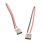 5pcs Type-C 2pin Soldered Female Base W/ Wire Typec Female Socket For Mobile Phone Charging Type -c Port Charging Interface Jack