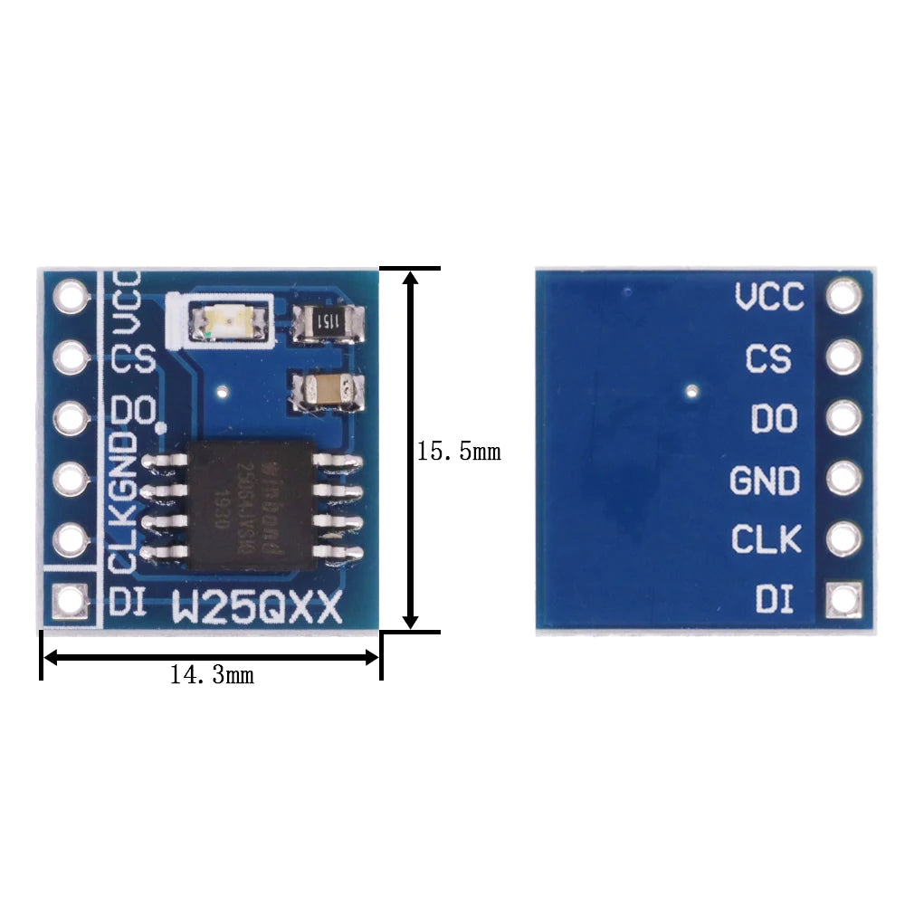 W25Q32 32Mbit / W25Q64 64Mbit / W25Q128 128Mbit 8MByte FLASH NorFlash Storage Module SPI Interface BV FV Modul For STM32