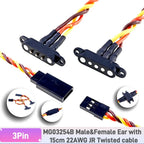1/5 Pairs Magnetic Snap-on JR Servo Extension Cable for RC Drone Glider Airplane Models 60 CoresDIY Upgrate