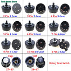 1 Piece High Temperature Resistant Rotary Gear Switch 2 3 4 5 6 7 8 10 Pin Band Knob Switch Of Juicer Mixer