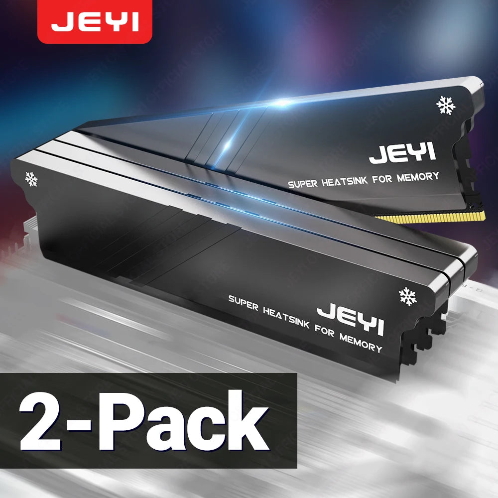 JEYI RAM Heatsink Cooler with Thermal Pads for DDR2 DDR3 DDR4 DDR5 - PC Memory Cooling Kit, Desktop Computer Heat Dissipation,