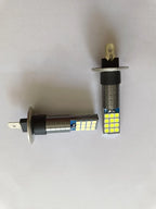 Car Led Fog Lamp with Flashing 3030 Three-Color Fog Lamp Bulb Red Green Pink Blue Super Bright H3 H8 H11 9006 9005 H7 Modified