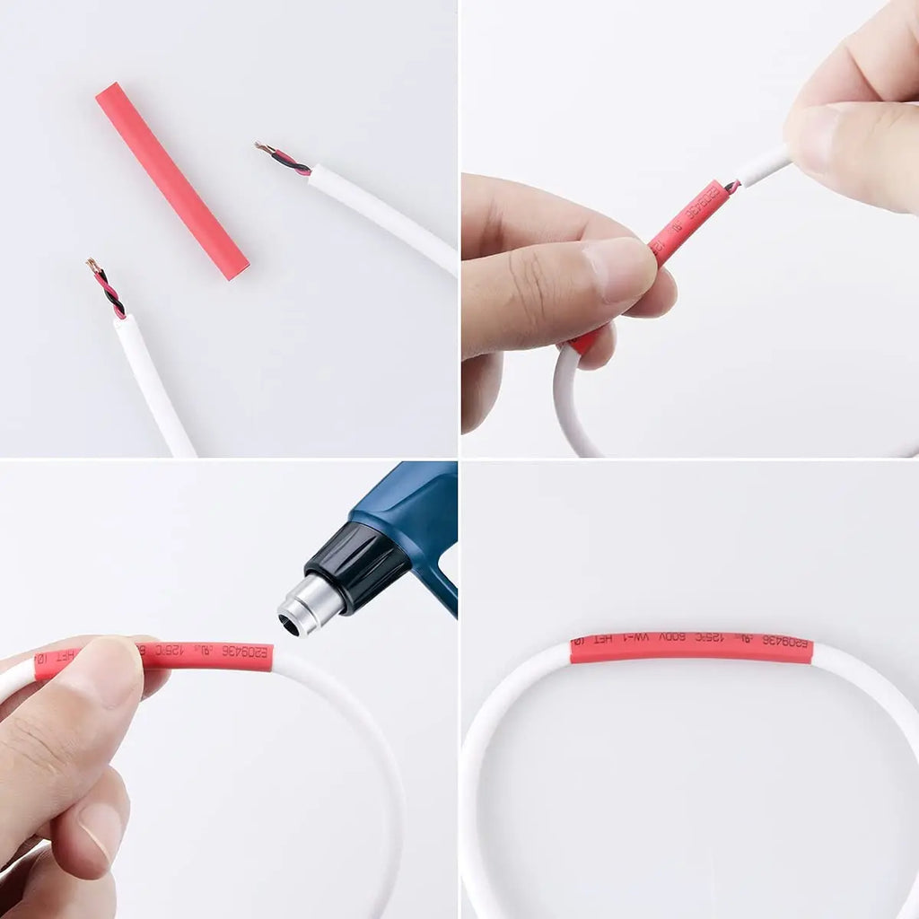 127-800pcs Heat Shrink Tube Thermoresistant Heat-shrink Tubing Wrapping Kit Electrical Connection Wire Cable Insulation Sleeving