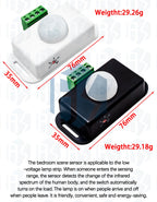 1~4PCS DC 12V 24V 6A Automatic Adjust PIR Motion Sensor Switch IR Infrared Detector Light Switch Module for LED Strip Light Lamp