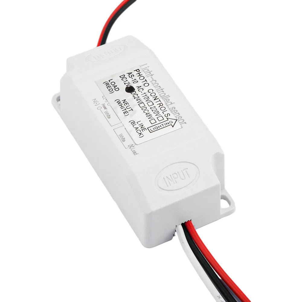 Photocell Street Lamp Light Switch Controller Automatic On Off DC12V/24V AC100-260V Photo Control Photoswitch Sensor Switch