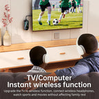 2 In 1 Bluetooth 5.4 Transmitter Receiver Stereo 3.5mm AUX Airplane Audio Wireless Adapter Mic for TV PC Headphone Car Aircraft