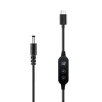 USB C to DC 5.5x2.1mm PD Trigger Cable 5V 9V 12V 15V 20V Adjustable Power Supply Adapter for Router Monitor LED