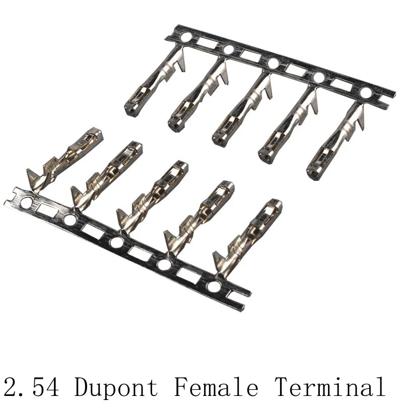 200pcs Electronic Wire Pressing Terminals, XH2.54 PH2.0 CH3.96 VH3.96 KF2510 Dupont SM ZH1.5 JST SH1.0 Connectors Metal Pins