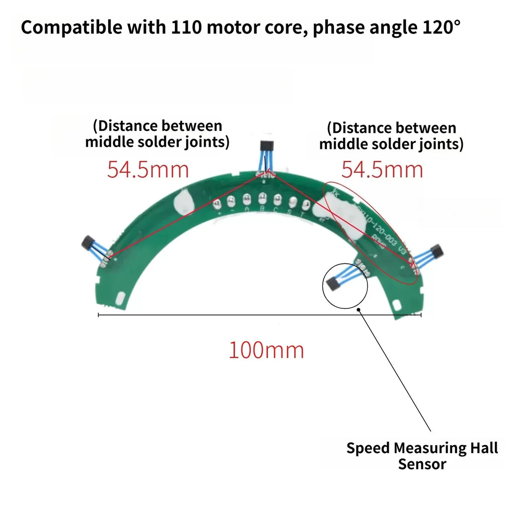 E-Bike Brushless Motor Hall Sensor Board LDX92-120X LDX110-120 14 Inch Motor Hall Signal Sensor Electric Bicycle Replacement