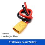 30A XT90NE Lithium Battery Charging Connector Wire Fixed Female Head Welded Type Gold-plating XT90 Terminal Male New Energy Plug