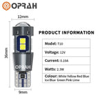 2pcs High Quality T10 LED W5W Car Interior Lights CANBUS No Error 3030 SMD Super Bright Side Marker Parking Lamps Auto Bulb 12V