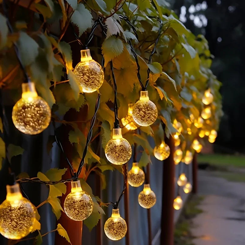 LED String Light Solar Fairy Lights 5m 20LED Warm Light Waterproof Outdoor Garden Wedding Decoration Christmas Lamp