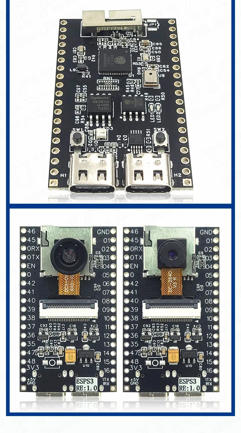 ESP32-S3 Development Board 2.4G Wifi BT Module with MIC OV2640 Camera Module 8MB PSRAM 16MB FLASH NEW ESP32S3 N16R8 CAM