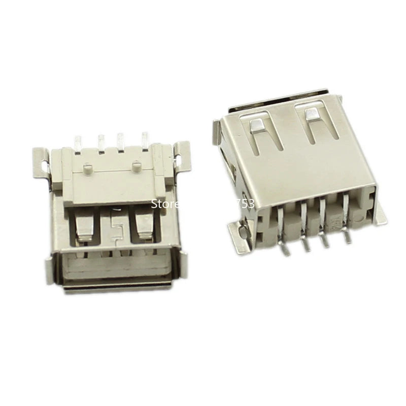5PCS USB Interface Socket Type A Standard Port Female Male Solder Jacks Connector DIP Straight Vertical Bend Needle PCB Socket
