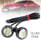 2Pcs 18mm 23mm Car Eagle Eye Led 12V Flash DRL Daytime Running Lights 9W LED Backup Reversing Parking Signal Lamps Automobiles