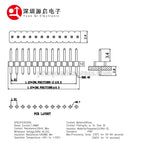 10pcs 1.0mm 1.27mm 2.0mm 2.54mm Pin Header Double Row Male 1/2~40P Breakaway PCB Board Connector Strip Pinheader 1*2/2P 4P 6-40p