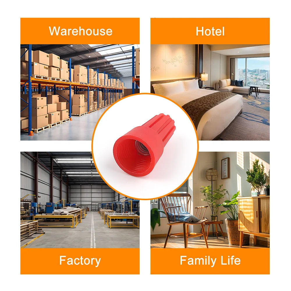 DIY GO 200PCS Quick Wire Connector Screw Cap Terminals, Electrical Equipment Connectors, Wire Connector Terminals, AWG 22-10