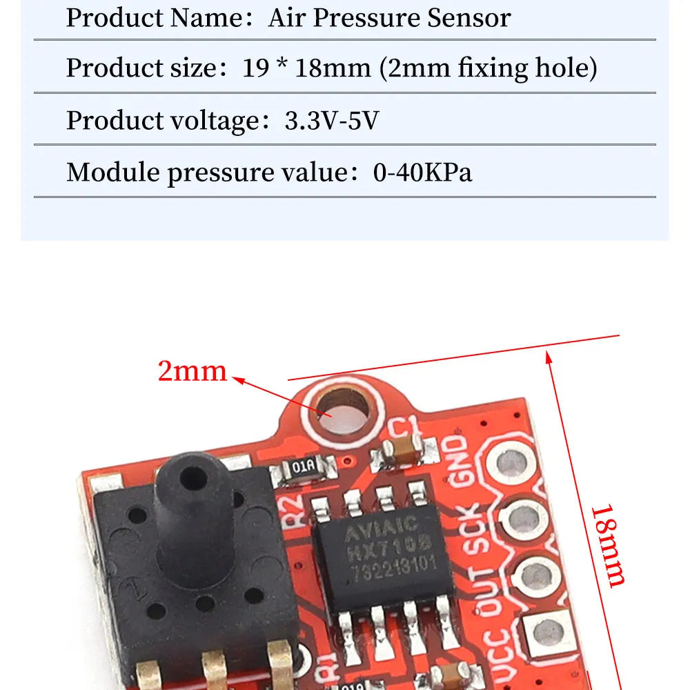 Digital Barometric Pressure Sensor Module 0- 40KPa Water Level Controller Board for Arduino Liquid Flow Sensor Module HX710B