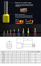 Crimping Pliers Tubular Terminal Hand Tools HSC8 6 - 4A 0.25 - 10mm2 6 - 6A 0.25 - 6mm2 Electrical Mini Wire Ferrule Clamp Kit