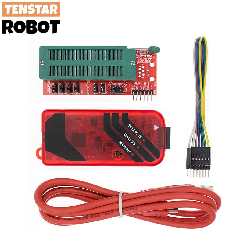 PICKIT3 PIC KIT3 PICKIT 3 Programmer Offline Programming PIC Microcontroller Chip Monopoly+PIC Programmer Adapter Seat
