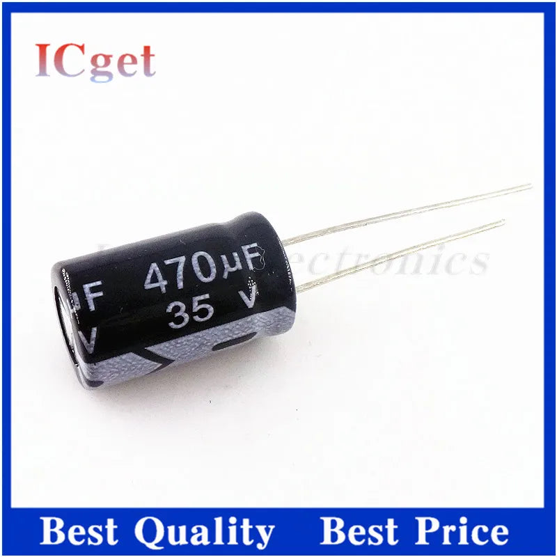10PCS 470UF 35V 16V/25V/35V/50V/63V/100V 470UF Aluminum electrolytic capacitor