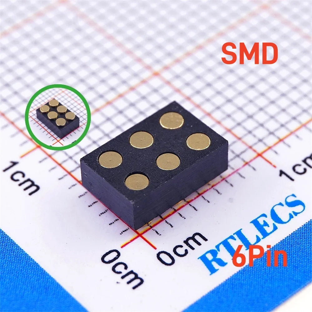 5Pcs Target PAD Connector 2.54 Grid 4 6 8 10 12 14 16 20 Pole Female Spring Pogo Pin Header Socket Power Charge DIP SMD Dual Row