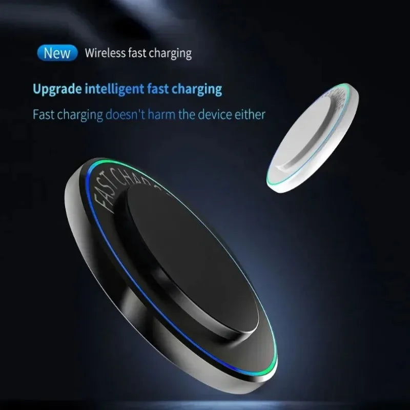 Portable Mini Desktop Wireless Charger Stand Pad For iPhone 17 16 15 14 13 12 Pro Max Samsung S25 Xiaomi Fast Charging Station