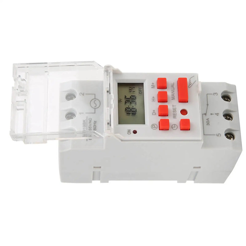TM919BK 85~265V AC 30A LCD 7 Days Programmable Digital Timer Switches