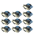 1-10PCS MAX3232 RS232 to TTL Serial Port Converter Module Female DB9 Connector MAX232 Flashing Board For Arduino