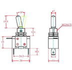 Auto Car Boat Truck Illuminated Led Toggle Switch With Safety Aircraft Flip Up Cover Guard 12V20A transparent