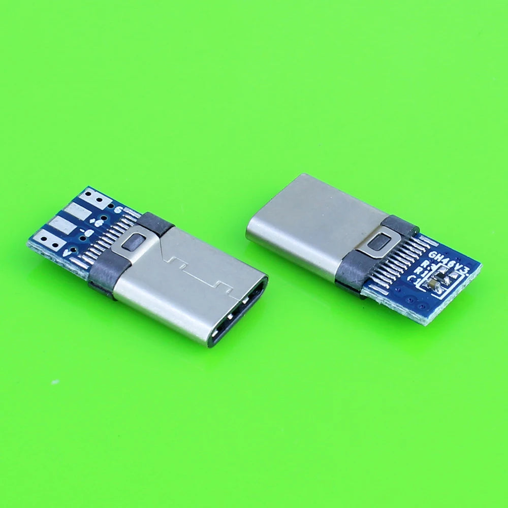 10pcs USB 3.1 Type-C Connector 24 Pins Male / Female Socket Receptacle Adapter to Solder Wire & Cable 24 Pins Support PCB Board