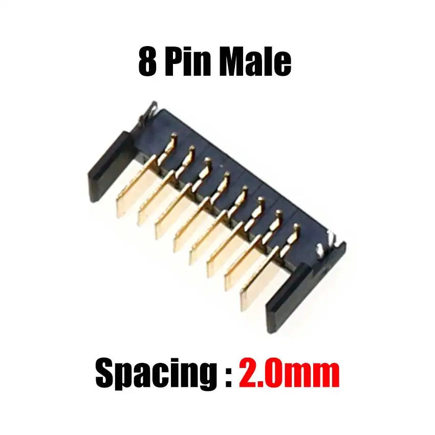 Cltgxdd 10pcs Blade Battery Connector 2.0mm 2.5mm Pitch 4 5 6 7 8 9 10 Pin Plug Male Female Socket PCB Solder Header Receptacle