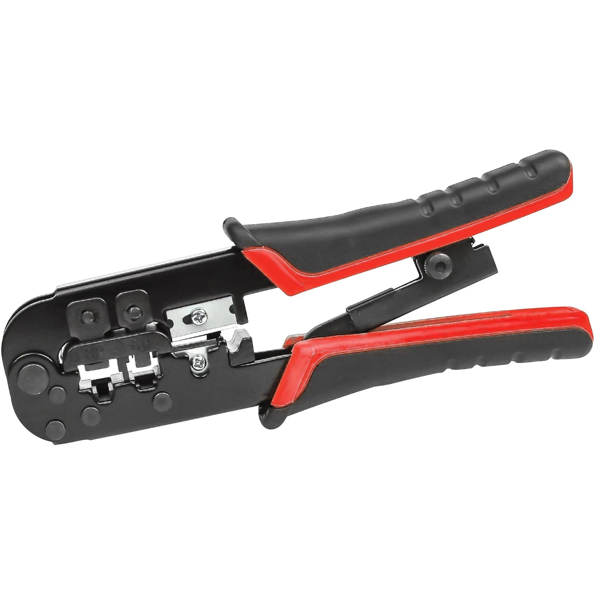 RJ45 Cat6 Crimping Tool Kit with RJ11/12/45 8P6P Network LAN Crimper Connectors and Covers Network Cable Tester Wire Stripper
