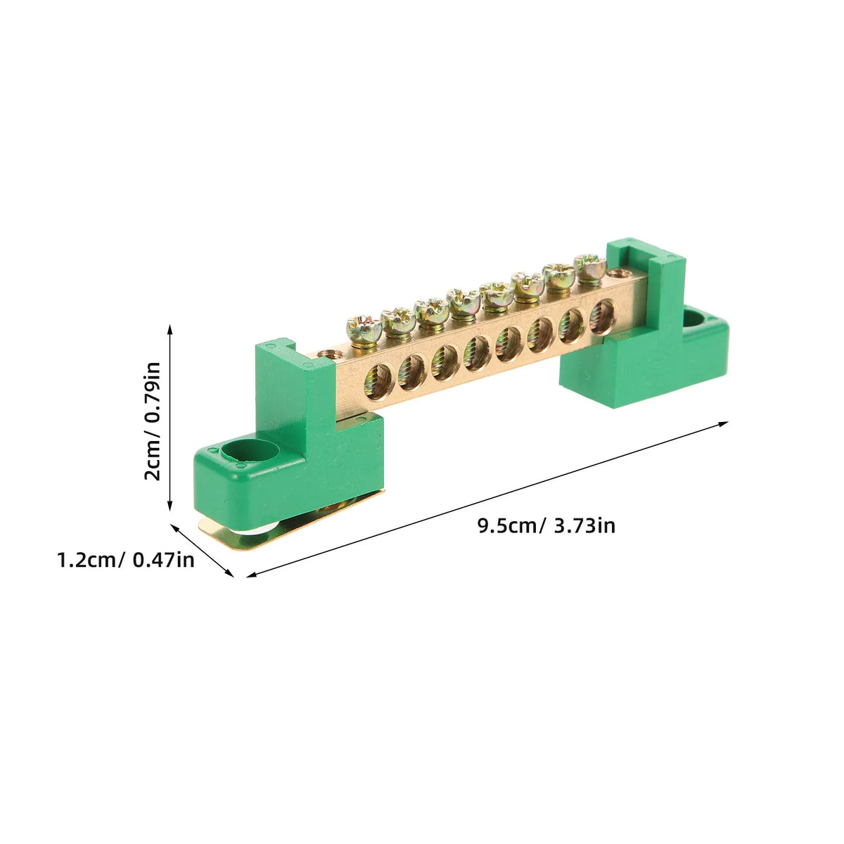 2Pcs Copper Terminal Connector Bus Bar Heavy Duty Ground Bus Bars Electrical Grounding Block Stable Connection for Distribution