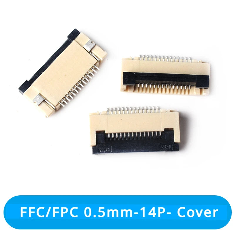 50Pcs/lot FFC FPC Connector 0.5mm 1.0mm 4P/6P/8P/10P/12/14/16/20/24/30/32/40P Pin Flip Type Ribbon Flat Connector Bottom Contact