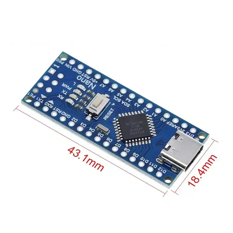 1 - 10PCS Type-C USB Nano 3.0 With the Bootloader Compatible Nano Controller for Arduino CH340 USB Driver 16Mhz ATMEGA328P