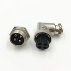 5 Sets Electric GX16 M16 Elbow 90 Degree Right Angle 4 Pin Aviation Connector Female Plug and Male Chassis Mount Socket