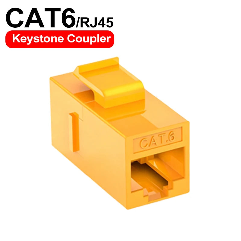 Colorful RJ45 Cat6 Straight-Through Keystone Module Extender Adapter CAT 6 Couplers Plug CAT6 Inline Coupler Keystone Jack Plug
