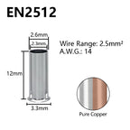 Pure Copper Non-Insulated Cord End Terminals Kit EN0508 EN1008 EN4009 Naked Wire Ferrules Crimp Terminals Wire Connector