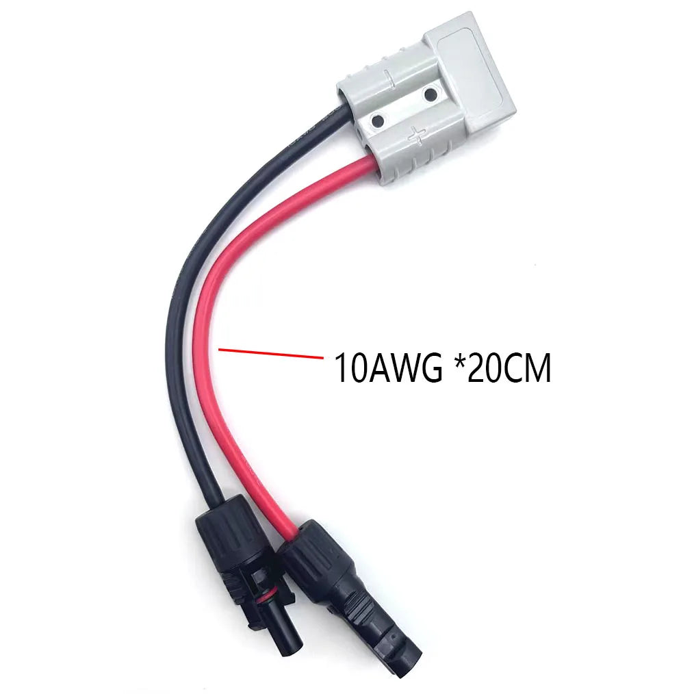 MC4 Solar Panel Extension Cable 10AWG 50A For Anderson Connector To Solar Connector For Outdoor RV Cattery Charging
