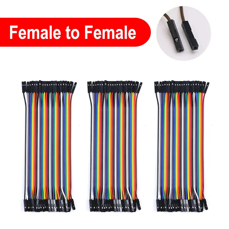 Jumper Wire 40Pins 2.54mm 10/15/21/30/40CM Female To Female, Male To Female, Male To Male Jumper Line Connecting Cable DIY KIT
