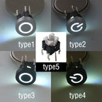 10PCS 6X6X7.2mm  Momentary Tact Button LED 3V Adding Caps H=8.2mm 6Pin DIP Tactical Keyboard Mini Push Button Press Button
