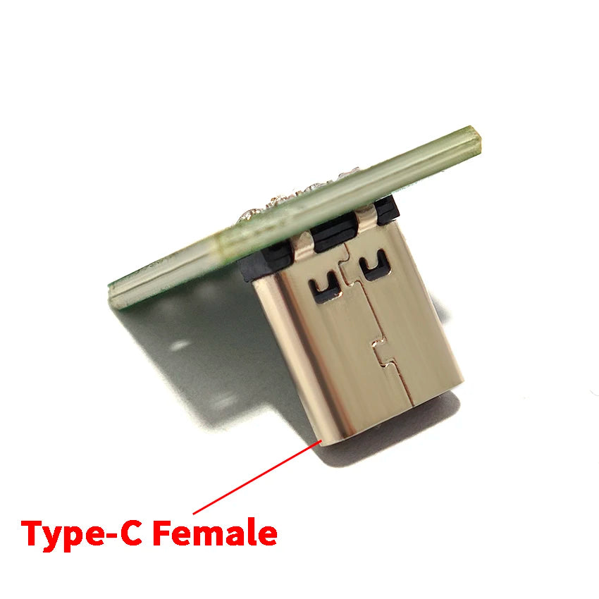 Vertical USB Type C Female Socket Patch Board 14P to 2.54 5P Circuit Board Data Test Board Type-c Usb C Connector